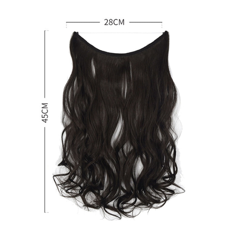 Fishing Line Hair Curtain Long Curly Wig Seamless Hair Extension(4A)