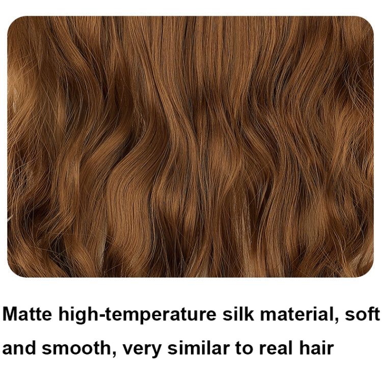 Fishing Line Hair Curtain Long Curly Wig Seamless Hair Extension(1BJ)
