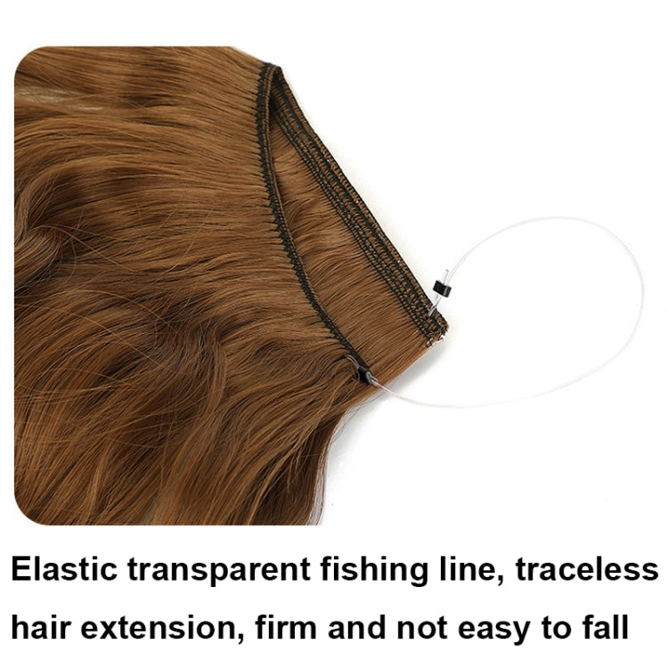 Fishing Line Hair Curtain Long Curly Wig Seamless Hair Extension(4A)