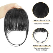 Chemical Fiber Wigs Thin Air Bangs Clip-on Wigs, Color: Light Brown No Sideburns