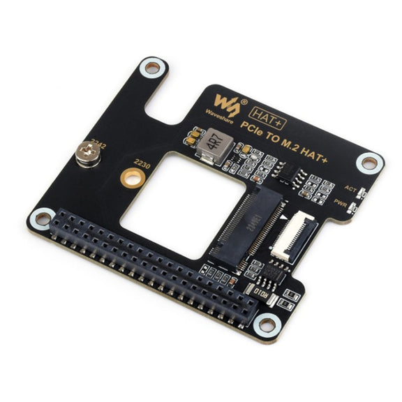 Waveshare For Raspberry Pi 5 PCIe To M.2 Adapter, NVMe Protocol M.2 SSD Basic Kit