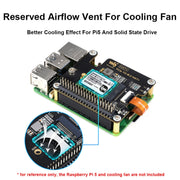Waveshare For Raspberry Pi 5 PCIe To M.2 Adapter, NVMe Protocol M.2 SSD Basic Kit