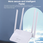European B1/3/7/8/20/38/40/41 4G Wireless CPE Router Plug-in Mobile WiFi, EU Plug