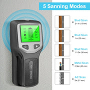 HLW330 5-in-1 Wall Stud Detector Edge Center Wood Current Metal AC Wires Detection(Silver)