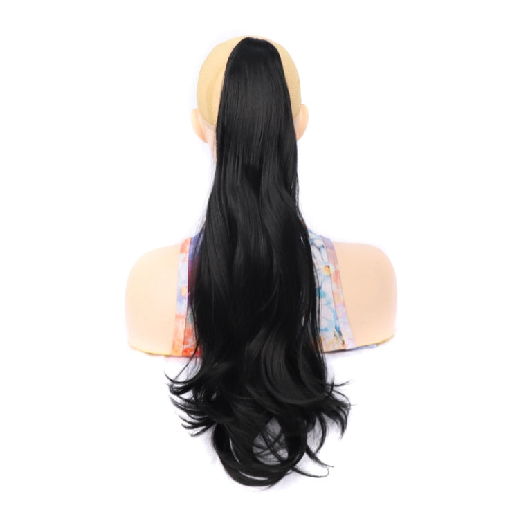 Ladies Claw Clip Inside Button Long Curly Pear Ponytail Wig, Color: 4#