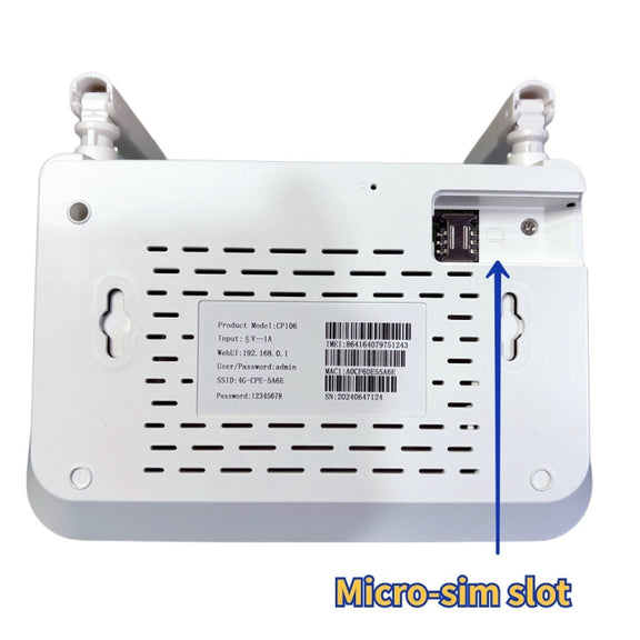 Asian Version 4G CPE Wireless Plug-In Mobile Routing WiFi6 Wire Hotspot, EU Plug