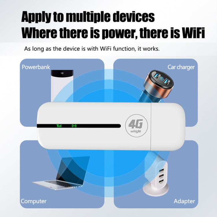 Asian Version U8-5M 4G WiFi Dongle USB Plug-In Router Mobile Hotspot