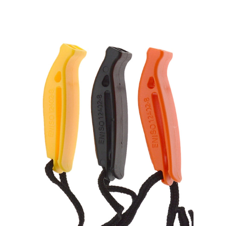 Dual-Frequency Outdoor Survival Whistle With Built-In Lanyard(Orange)