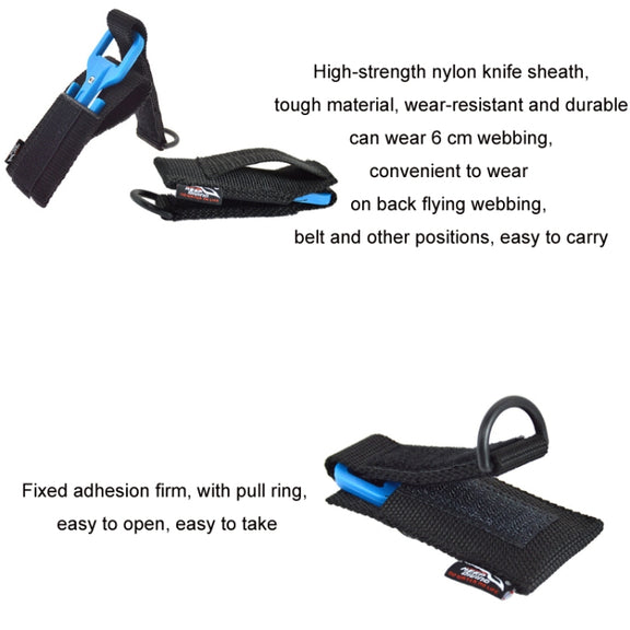 Underwater Portable Diving Rescue Rope Cutter(Blue)