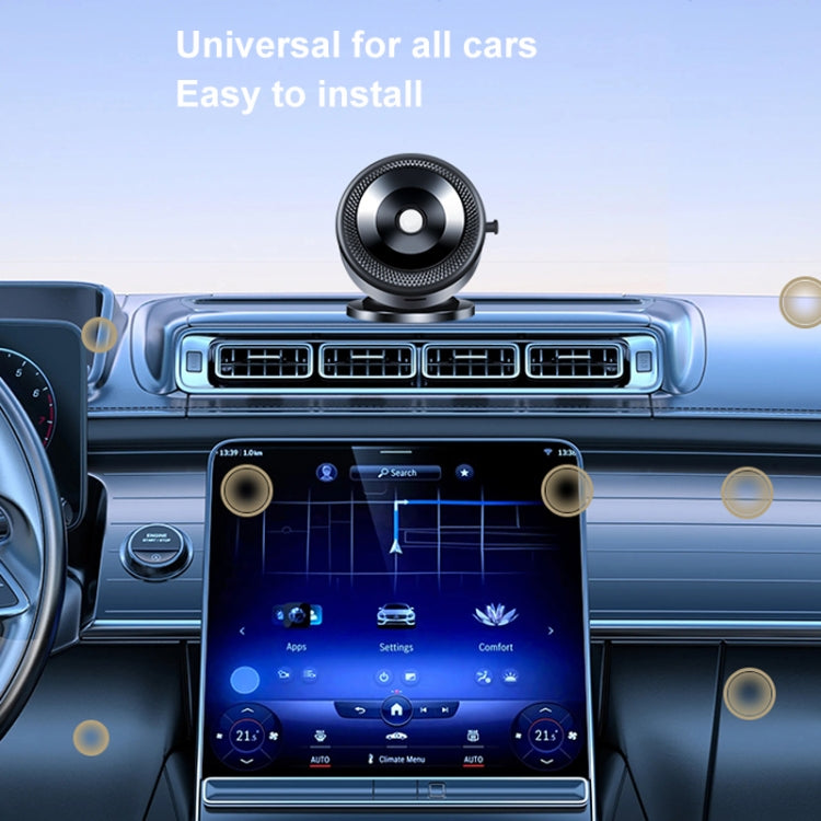 AIMITE M12 Car Phone Magnetic Rotating Holder Vacuum Suction Cup Strong Magnetic Support Bracket(Tarnish Black)
