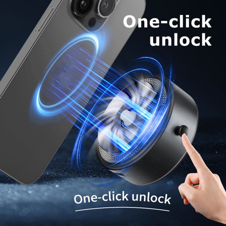 AIMITE M8 Car Wireless Charger Phone Holder Vacuum Suction Cup Strong Magnetic Support Bracket(Tarnish Black)