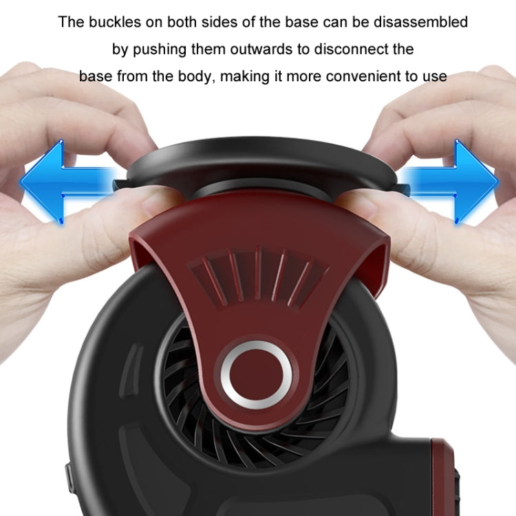 Portable Car Heater Small Fan Defogger, Color: 24V Red