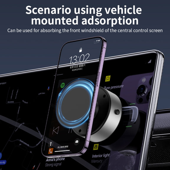 AIMITE X11 Car Vacuum Adsorption Cell Phone Magnetic Holder Universal Adjustable Navigation Support Bracket(Black Ordinary Model)