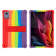 For Lenovo Tab K11 Plus Shockproof Silicone Tablet Protective Case With Holder(Rainbow Color) - Lenovo by PMC TechLife | Online Shopping South Africa | PMC TechLife | Buy Now Pay Later Mobicred