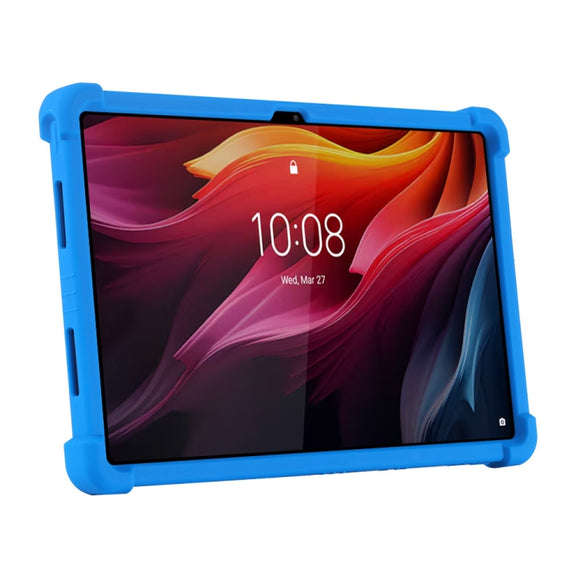 For Lenovo Tab K11 Plus Shockproof Silicone Tablet Protective Case With Holder(Black)