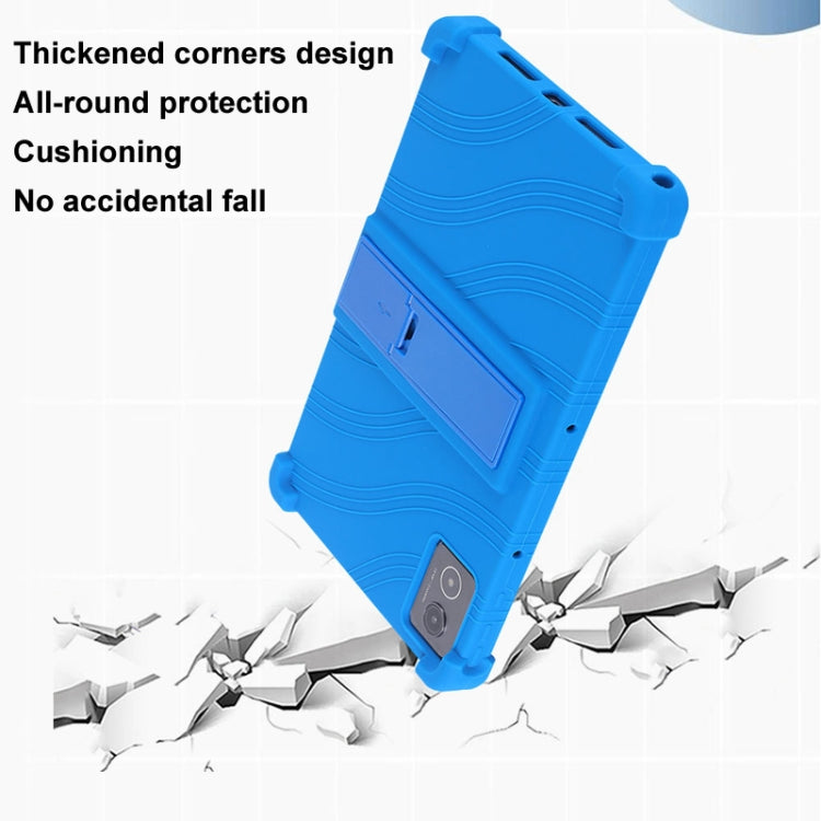 For Lenovo Tab K11 Plus Shockproof Silicone Tablet Protective Case With Holder(Red)