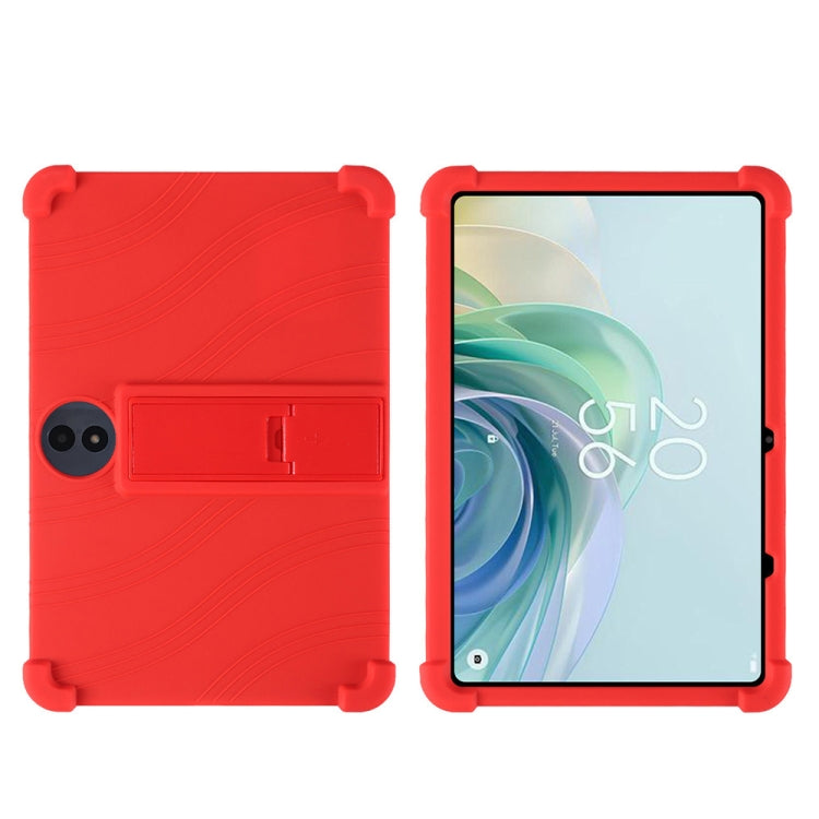 For TCL TAB 11 Gen 2 Shockproof Silicone Tablet Protective Case With Holder(Red)