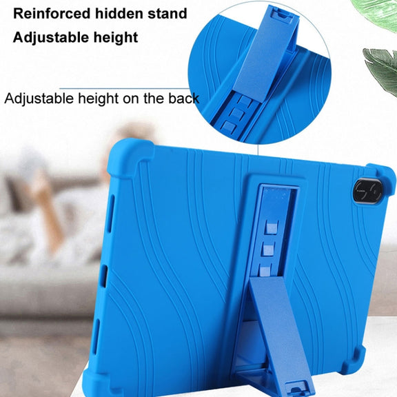 For Honor Pad X9 Shockproof Silicone Tablet Protective Case With Holder(Black)