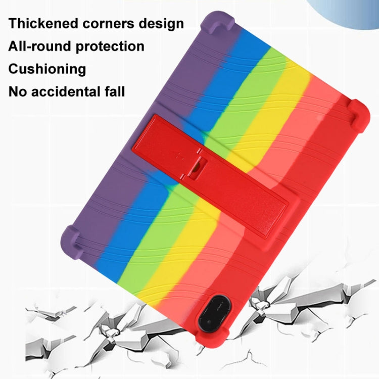 For Honor Pad X9 Shockproof Silicone Tablet Protective Case With Holder(Black)
