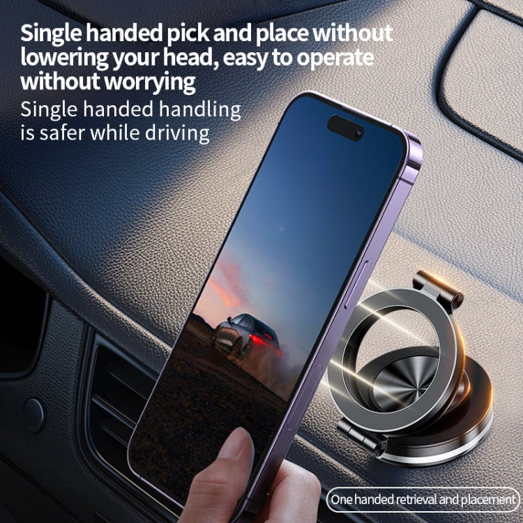 AIMITE C2 Car Vacuum Suction Cup Magnetic Three Axis Linkage Rotatable Cell Phone Holder(Black)