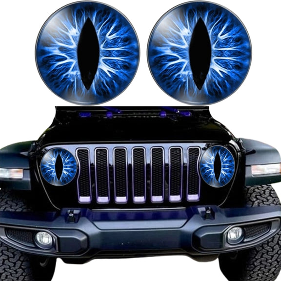 1pair Beast Eyes Headlight Decorative Stickers Off-Road Vehicle Front Lights Stereo Decals, Style: 3