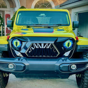 1pair Beast Eyes Headlight Decorative Stickers Off-Road Vehicle Front Lights Stereo Decals, Style: 4