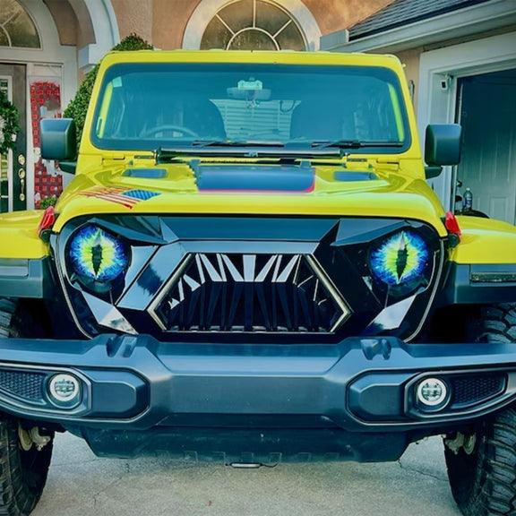 1pair Beast Eyes Headlight Decorative Stickers Off-Road Vehicle Front Lights Stereo Decals, Style: 4