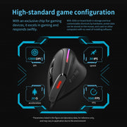 ZELOTES T50 9-Keys RGB Lighting Effect Vertical Grip Ergonomic Programming Wired Mouse(Black)