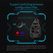 ZELOTES T50 9-Keys RGB Lighting Effect Vertical Grip Ergonomic Programming Wired Mouse(Black)