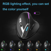ZELOTES F36 9-Keys Vertical Grip Ergonomic Programming Dual Bluetooth + 2.4G Wireless Mouse(White)