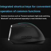 ZELOTES F36 9-Keys Vertical Grip Ergonomic Programming Dual Bluetooth + 2.4G Wireless Mouse(White)