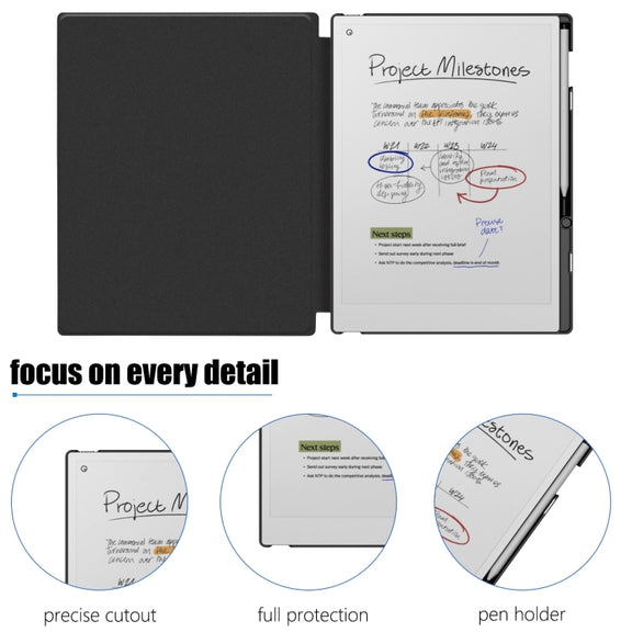 For reMarkable Paper Pro 2024 11.8 inch Book Style Dormant Case(Gray)