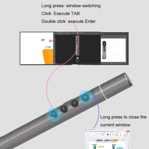 Multifunctional Conference Teaching Page Turning Pen Laser Pointer Without Telescopic