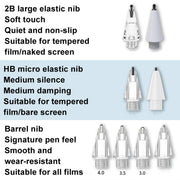 For Huawei M-Pencil 2 / 3 Mute Damping Anti-slip Replacement Nibs, Style: 4.0 Long Pin Transparent