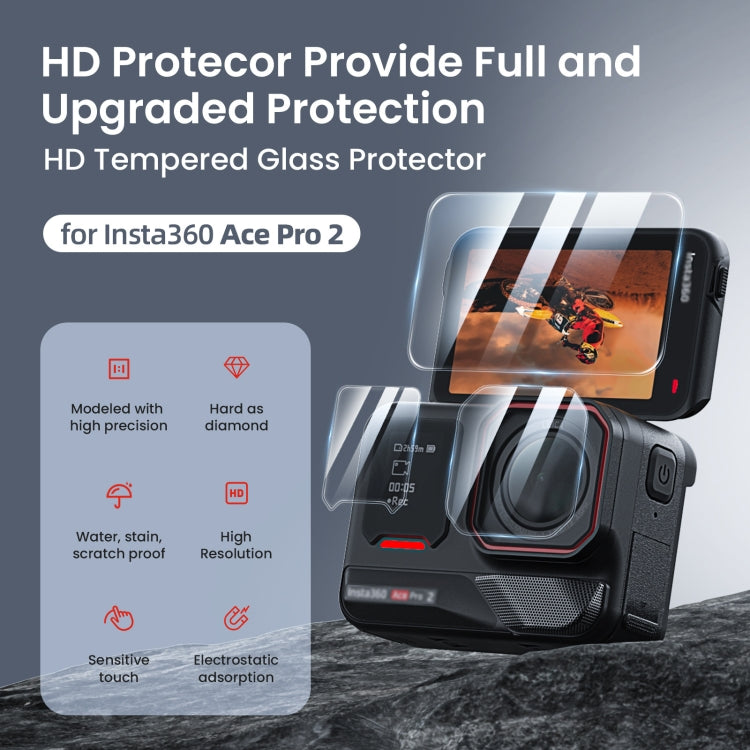 For Insta360 Ace Pro 2 aMagisn Tempered Glass Screen Protector, Spec: 1 Set