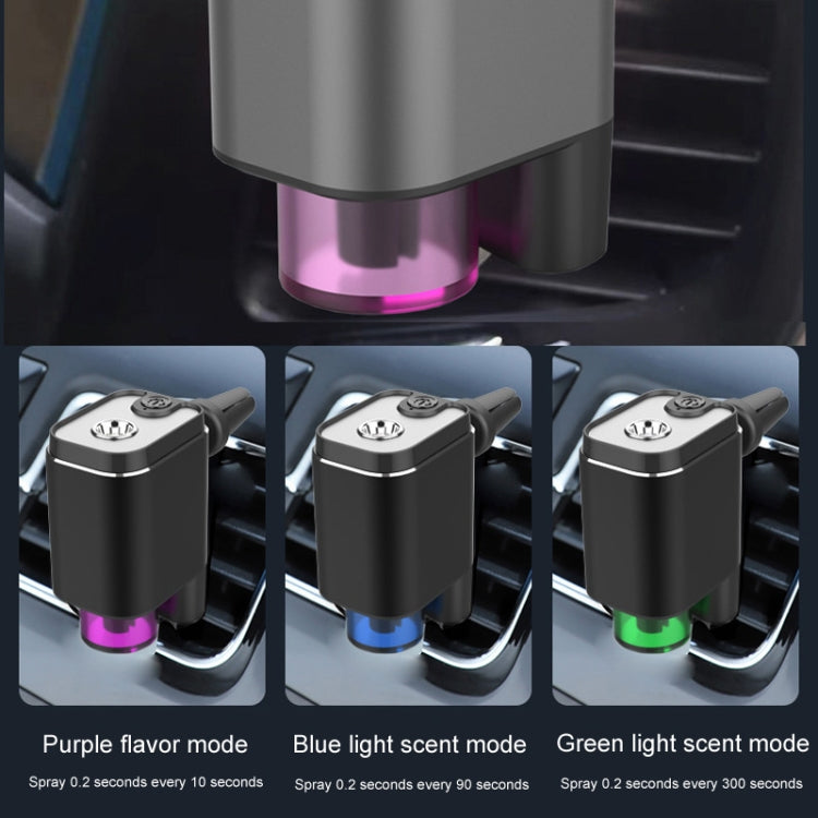 A26 Intelligent Car Air Vent Essential Oil Aromatherapy Diffuser Deodorizing Spray Scent Extender(Black)