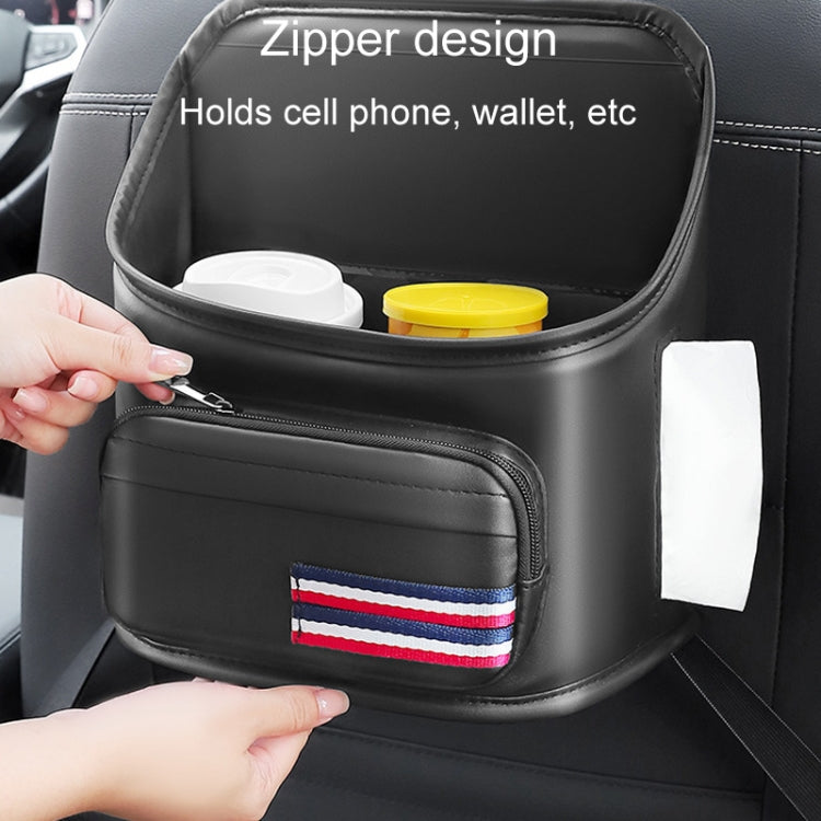 Car Seatback Storage Hanging Bag Vehicle Multifunctional Storing Tissue Box, Style: With Bulit-In Bucket