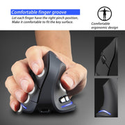 ZELOTES F35 6-buttons Vertical Grip Ergonomic Rechargeable Wireless Mouse(Blue Light)