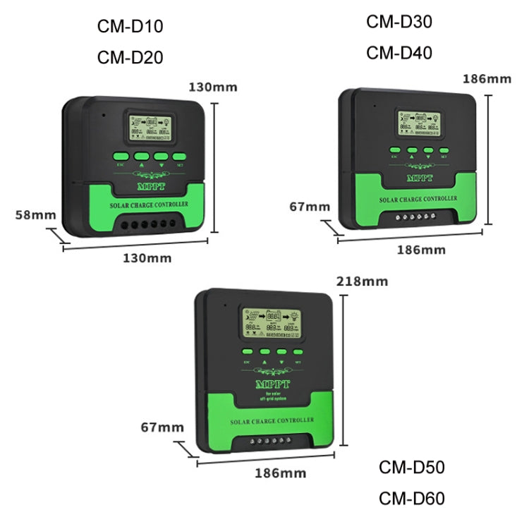 12V-24V 40A WIFI Remote MPPT Home Energy Storage Control System Solar Controller, Model: CM-D40