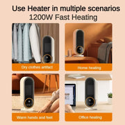 E68 1200W PTC Ceramic Heating Desktop Heater Smart Electric Heater, Plug: UK Plug(Standard Model)