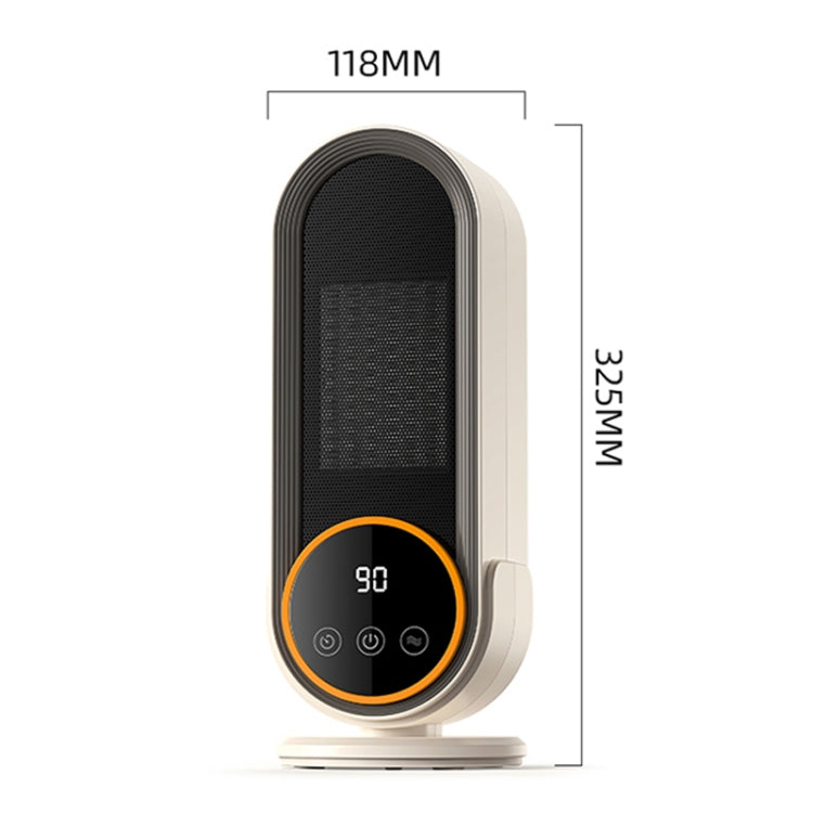 E68S 1200W PTC Ceramic Heating Desktop Smart Electric Heater, Plug: EU Plug(Remote Control Model)