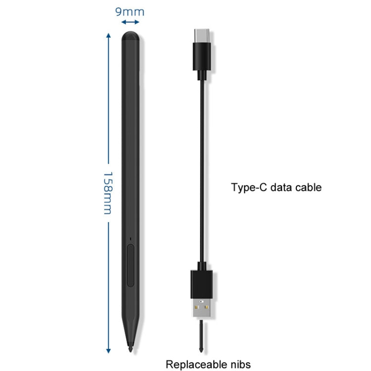 For Microsoft Surface Pro/Go/Laptop/Book Anti-Touch Handwriting Capacitive Pen(Silver)