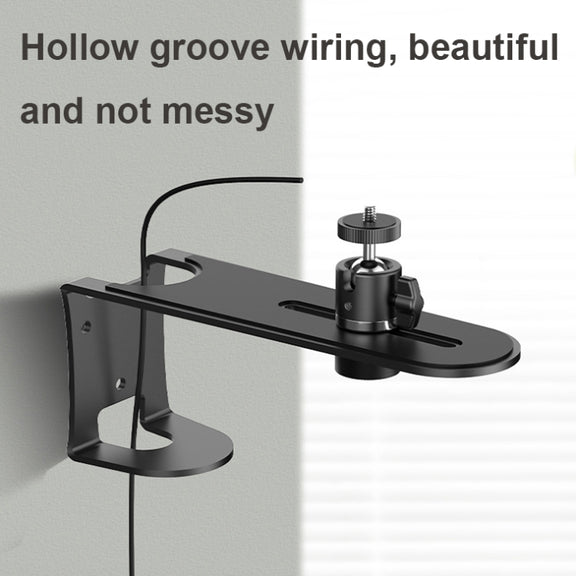 Metal Telescopic Adjustable PTZ Projector Wall Mount Bracket(Black)