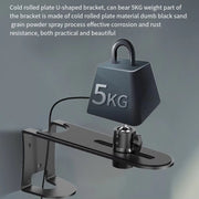 Metal Telescopic Adjustable PTZ Projector Wall Mount Bracket(Black)