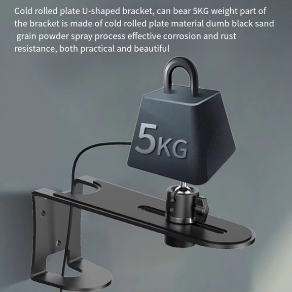 Metal Telescopic Adjustable PTZ Projector Wall Mount Bracket(Black)