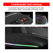 ZELOTES C13 13-keys RGB Lighting Effect Programming Macro Custom Gaming Wired Mouse(Black)