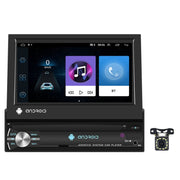 1+32G 7-Inch Single Din Android 10.0 Carplay Screen With GPS Navigation/Bluetooth/Mirror Link/DVR Input, Spec: With 12-light Camera