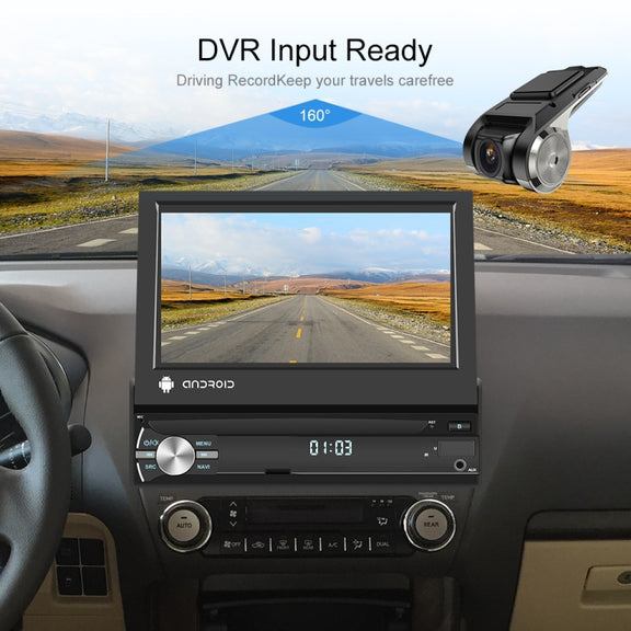 1+32G 7-Inch Single Din Android 10.0 Carplay Screen With GPS Navigation/Bluetooth/Mirror Link/DVR Input, Spec: Standard Edition