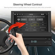 1+32G 7-Inch Single Din Android 10.0 Carplay Screen With GPS Navigation/Bluetooth/Mirror Link/DVR Input, Spec: With 12-light Camera