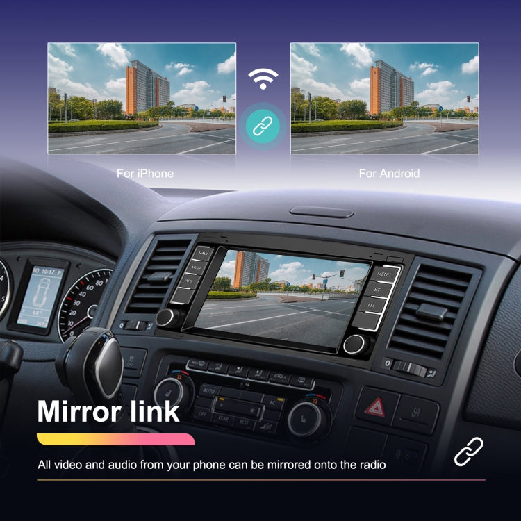 4+64G For Volkswagen Touareg 7-Inch Car WiFi Player Android 13 System Support CarPlay/Android Auto With AHD Camera and Mic
